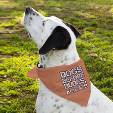 Dogs Before Dudes Pet Bandana - Dog Theme Dog Bandana - Funny Pet Scarf