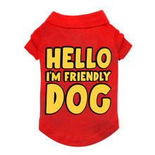 I'm Friendly Dog Dog Polo Shirt - Themed Dog T-Shirt - Cute Dog Clothing