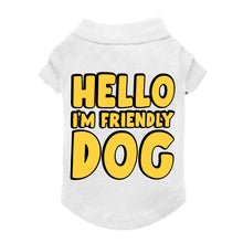 I'm Friendly Dog Dog Polo Shirt - Themed Dog T-Shirt - Cute Dog Clothing