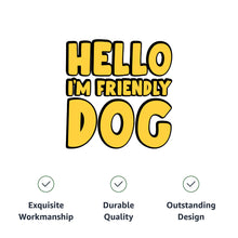 I'm Friendly Dog Dog Denim Jacket - Themed Dog Denim Coat - Cute Dog Clothing