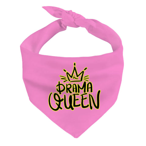 Drama Queen Pet Bandana - Funny Dog Bandana - Themed Pet Scarf