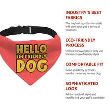 I'm Friendly Dog Pet Bandana Collar - Themed Scarf Collar - Cute Dog Bandana