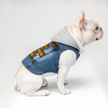 I Only Love My Bed and My Mama Dog Denim Jacket - Art Dog Denim Coat - Funny Dog Clothing