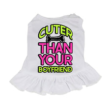 Cuter Than Your Boyfriend Dog Sundress - Funny Dog Dress Shirt - Colorful Dog Clothing