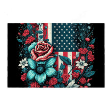 Cute Patriotic Puzzles - Floral Jigsaw Puzzle - USA Flag Puzzles