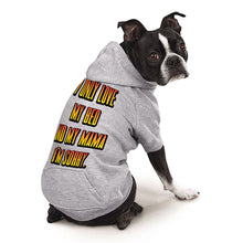 I Only Love My Bed and My Mama Dog Hoodie with Pocket - Art Dog Coat - Funny Dog Clothing